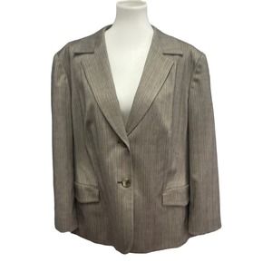Jones New York Suit Womens Plus Size 18W 2-Button PolyBlend Blazer Suit Jacket
